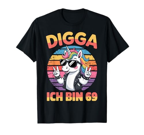 69. Geburtstag Frauen Geschenk Einhorn 69 Jahre Deko Lustig T-Shirt von 69. Geburtstag Geschenk Junge Geschenkidee