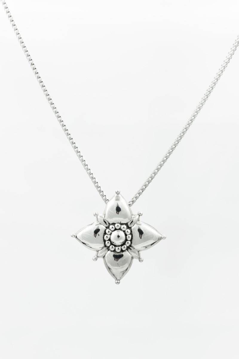 Sterling Silber Halskette True North Vier Punkt Star Cabrio Anhänger/Brosche Mit 18" Kette Sterling Silber Halskette True North Vier Punkt Star Cabrio Anhänger/Brosche Mit 18" Kette von 6XSterling