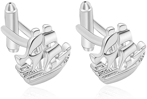 6hftuiiii Cufflinks Herren Klassische Edelstahl Manschettenknöpfe Manschettenknöpfe Business Mode Kupfer Zirkonia Manschettenknopf Knopf Knopf Boot Segeln Anzug Hemd Schmuck Partymann von 6hftuiiii