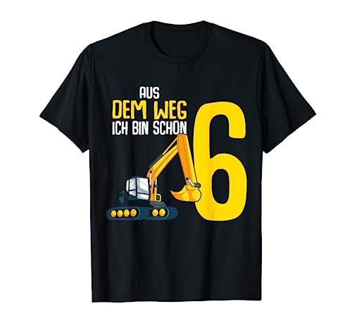 6. Geburtstag Bagger Baggerfahrer 6 Jahre Kinder Junge T-Shirt 6. Geburtstag Bagger Baggerfahrer 6 Jahre Kinder Junge T-Shirt von 6ter Kindergeburtstag Bagger Geburtstagsshirts