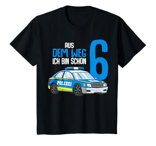 6. Geburtstag Polizei 6 Jahre Kinder Junge T-Shirt von 6ter Kindergeburtstag Polizei Geburtstagsshirts