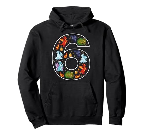 6. Geburtstag 6 Jahre alt Drache Jungen Mädchen Fantasie Pullover Hoodie 6. Geburtstag 6 Jahre alt Drache Jungen Mädchen Fantasie Pullover Hoodie von 6th Birthday 6 Year Old Dragon Boys Girls