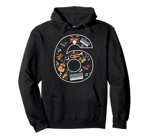 Musikband für Jungen und Mädchen, 6. Geburtstag Pullover Hoodie Musikband für Jungen und Mädchen, 6. Geburtstag Pullover Hoodie von 6th Birthday 6 Year Old Music Boys Girls