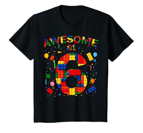 Kinder 6 Year Old Boy Gifts Building Blocks Awesome at 6th Birthday T-Shirt Kinder 6 Year Old Boy Gifts Building Blocks Awesome at 6th Birthday T-Shirt von 6th Birthday Gifts Boy Building Blocks Bricks