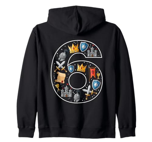 6. Geburtstag Ritterschloss 6 Jahre alt Jungen Mittelalter Kapuzenjacke 6. Geburtstag Ritterschloss 6 Jahre alt Jungen Mittelalter Kapuzenjacke von 6th Birthday Knight Castle 6 Years old Boys