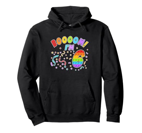 Boooom! Ich bin 6 für Kinder zum 6. Geburtstag 6 Jahre alt Pullover Hoodie von 6th Boooom 6 Years Old for Kids