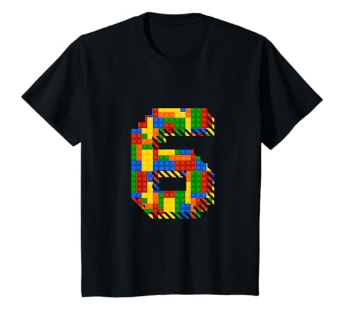 6th birthday gifts for building blocks fan Co. Kinder T-Shirt, Schwarz, Kurzarm, Unisex, EU 80 cm, XS, Klassische Passform, Kinder, 6. Geburtstag 6th birthday gifts for building blocks fan Co. Kinder T-Shirt, Schwarz, Kurzarm, Unisex, EU 80 cm, XS, Klassische Passform, Kinder, 6. Geburtstag von 6th birthday gifts for building blocks fan Co.