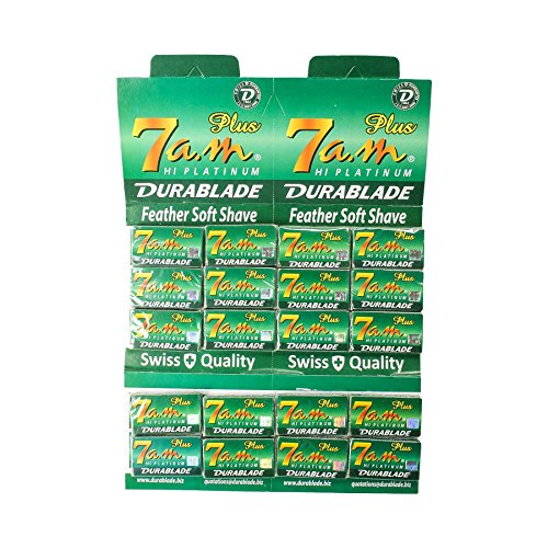 Durablade 7am Plus Hi Platinum Double Edge Razor Blades (100 Blades) von 7 A.M.