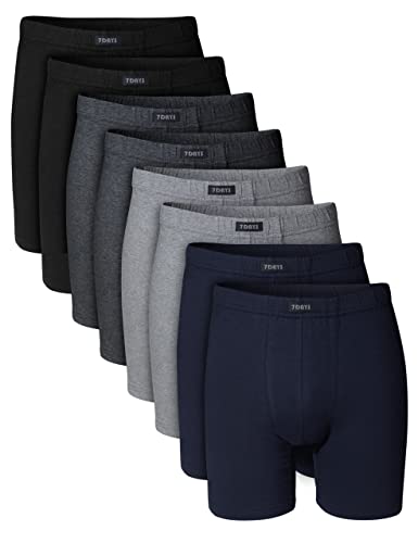7 Days Herren Retro Longshort 4er oder 8er Pack aus Baumwolle mit Elasthan XXL von 7 Days