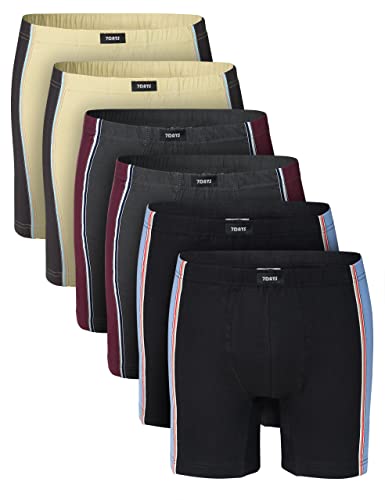 7 Days Herren Retro Longshort als 3er oder 6er Pack aus Baumwolle mit Elasthan und seitlichen Einsatz XXXL 6er Pack von 7 Days