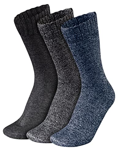 7Days 3 Paar Herren Thermosocken Ski Winter Vollfrottee in Baumwolle mit Elasthan 39-46 von 7 Days