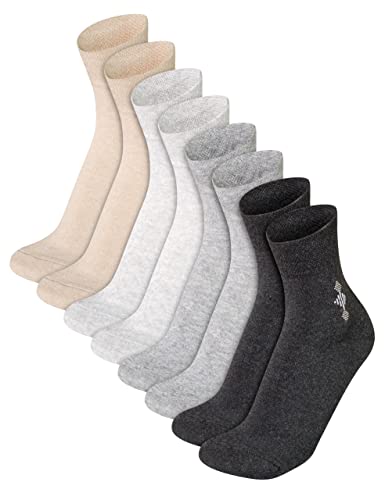 7Days 8 Paar oder 16 Paar Herren Kurzschaftsocken klassisch für Freizeit ohne Gummidruck 8er Pack 43-46 von 7 Days