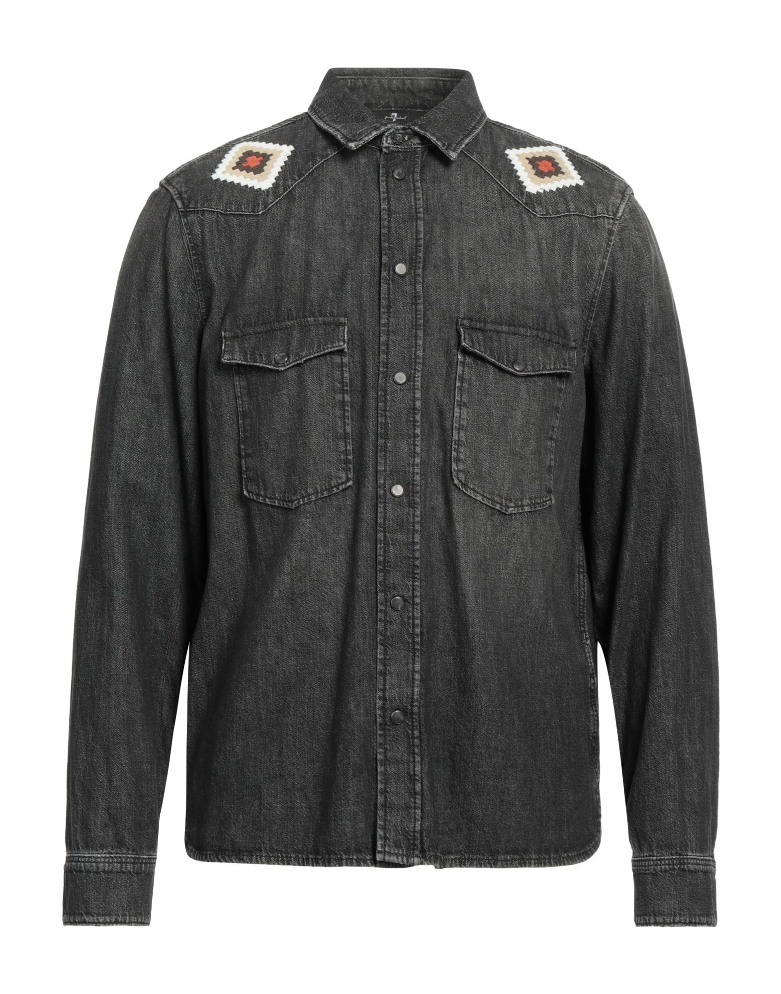 7 FOR ALL MANKIND Jeanshemd Herren Braungrau 7 FOR ALL MANKIND Jeanshemd Herren Braungrau von 7 FOR ALL MANKIND