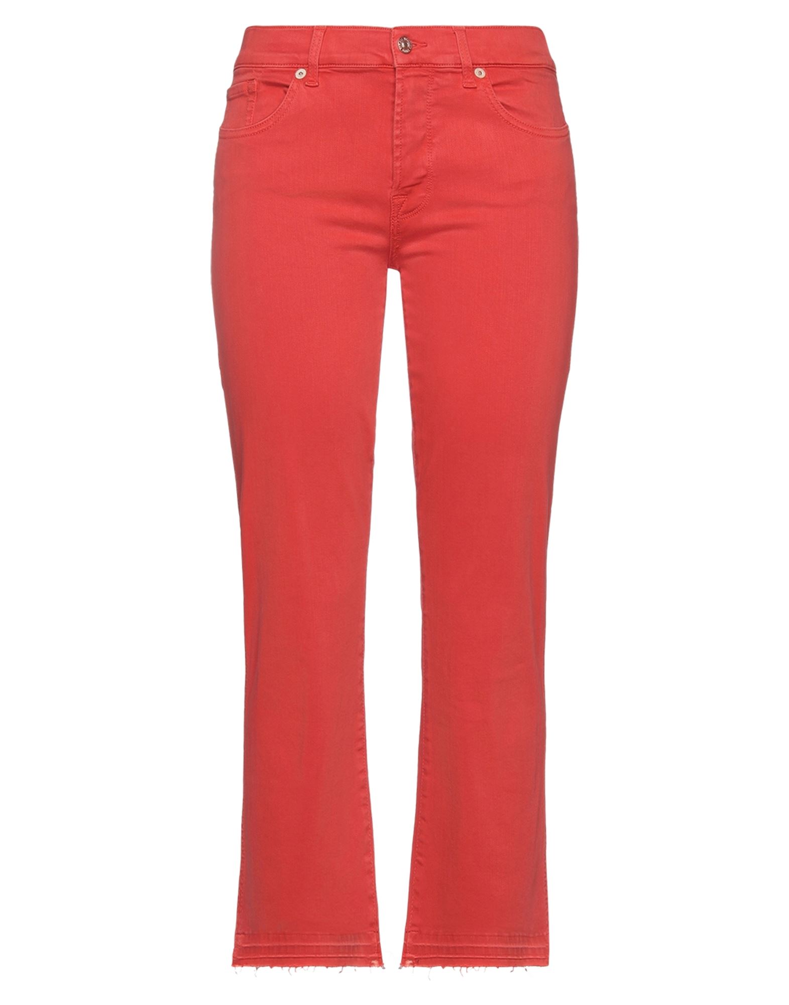 7 FOR ALL MANKIND Jeanshose Damen Rot von 7 FOR ALL MANKIND