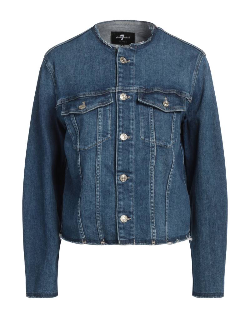 7 FOR ALL MANKIND Jeansjacke/-mantel Damen Blau von 7 FOR ALL MANKIND