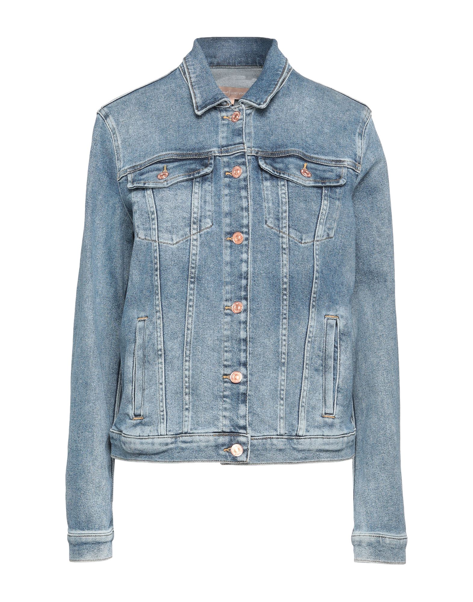 7 FOR ALL MANKIND Jeansjacke/-mantel Damen Blau von 7 FOR ALL MANKIND