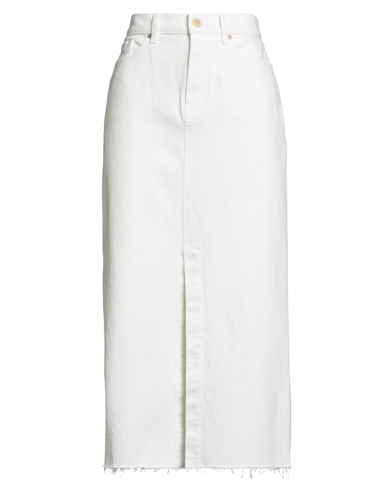 7 FOR ALL MANKIND Jeansrock Damen Off white von 7 FOR ALL MANKIND