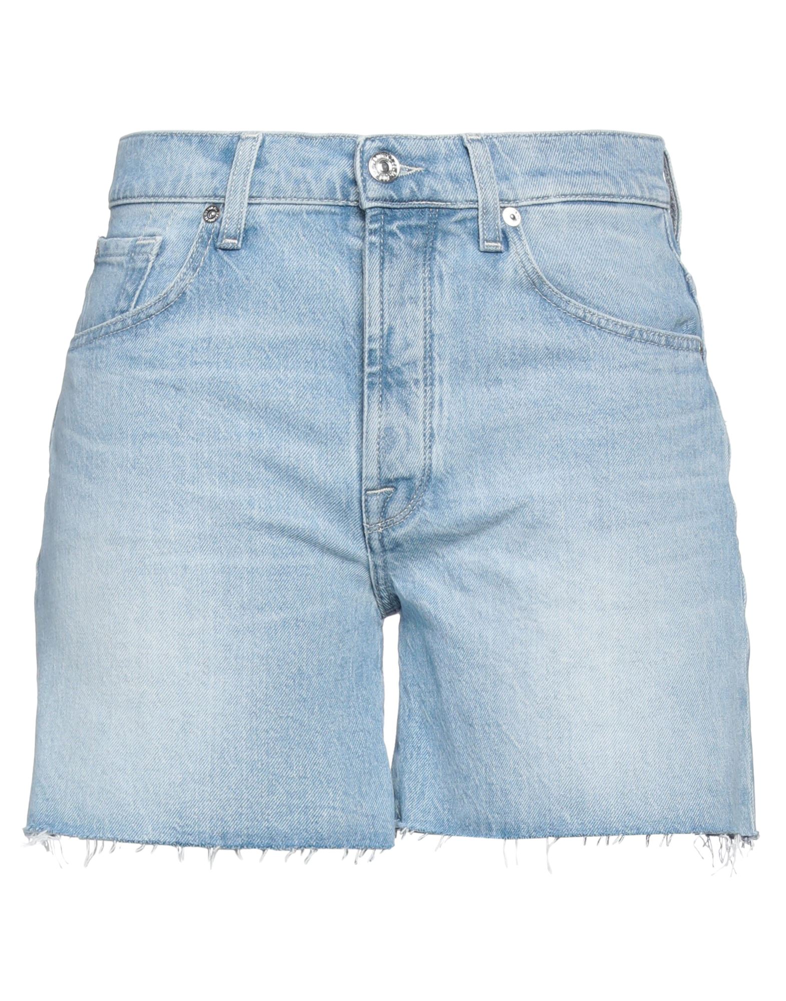 7 FOR ALL MANKIND Jeansshorts Damen Blau von 7 FOR ALL MANKIND