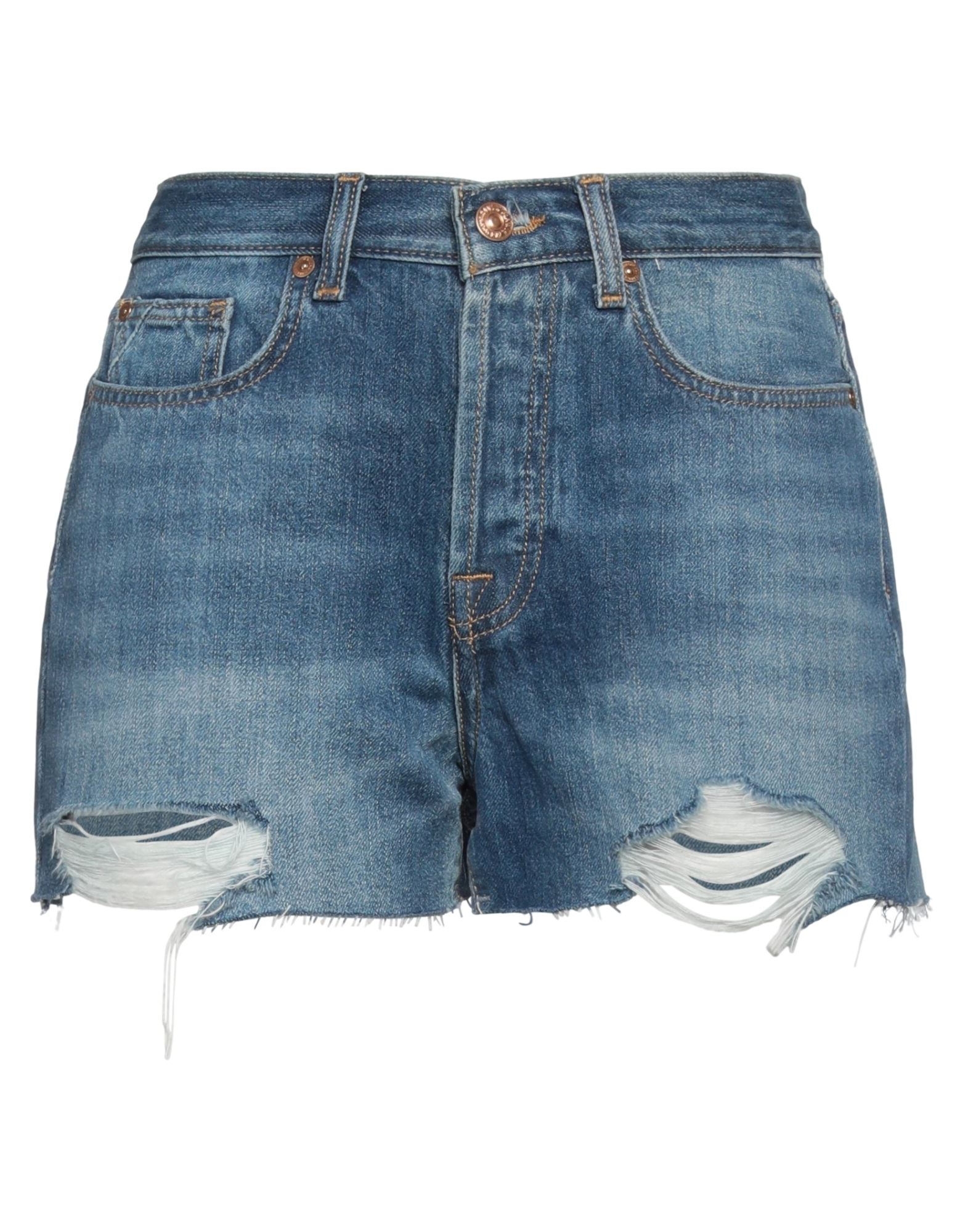 7 FOR ALL MANKIND Jeansshorts Damen Blau von 7 FOR ALL MANKIND