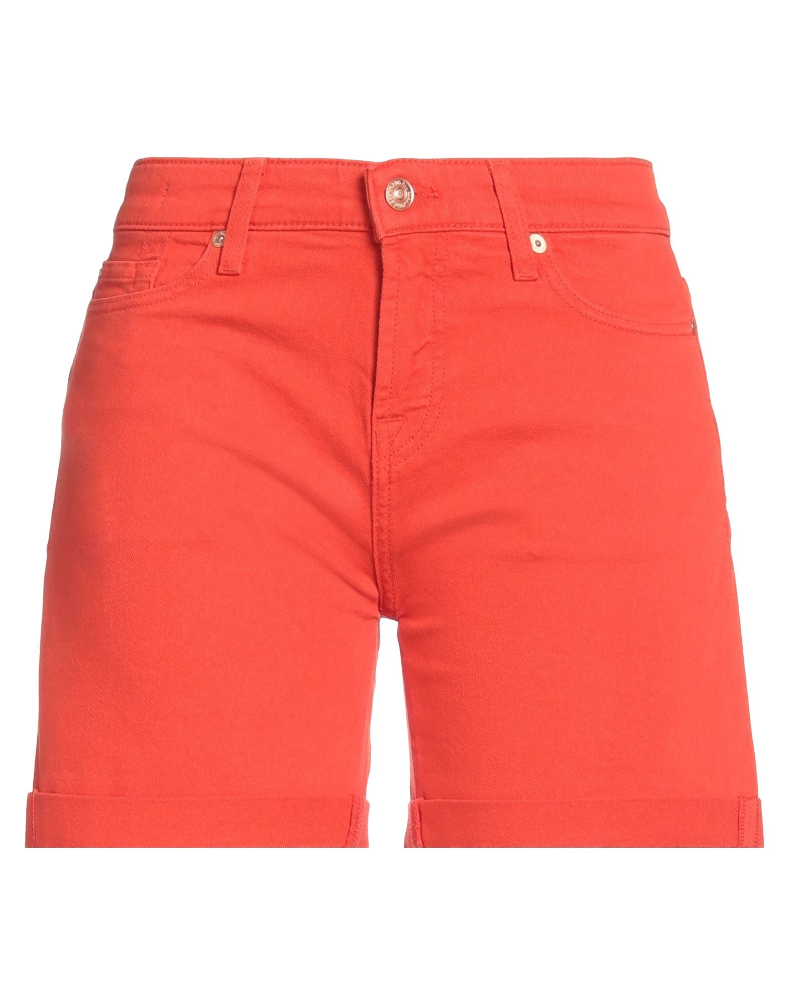 7 FOR ALL MANKIND Jeansshorts Damen Rot von 7 FOR ALL MANKIND