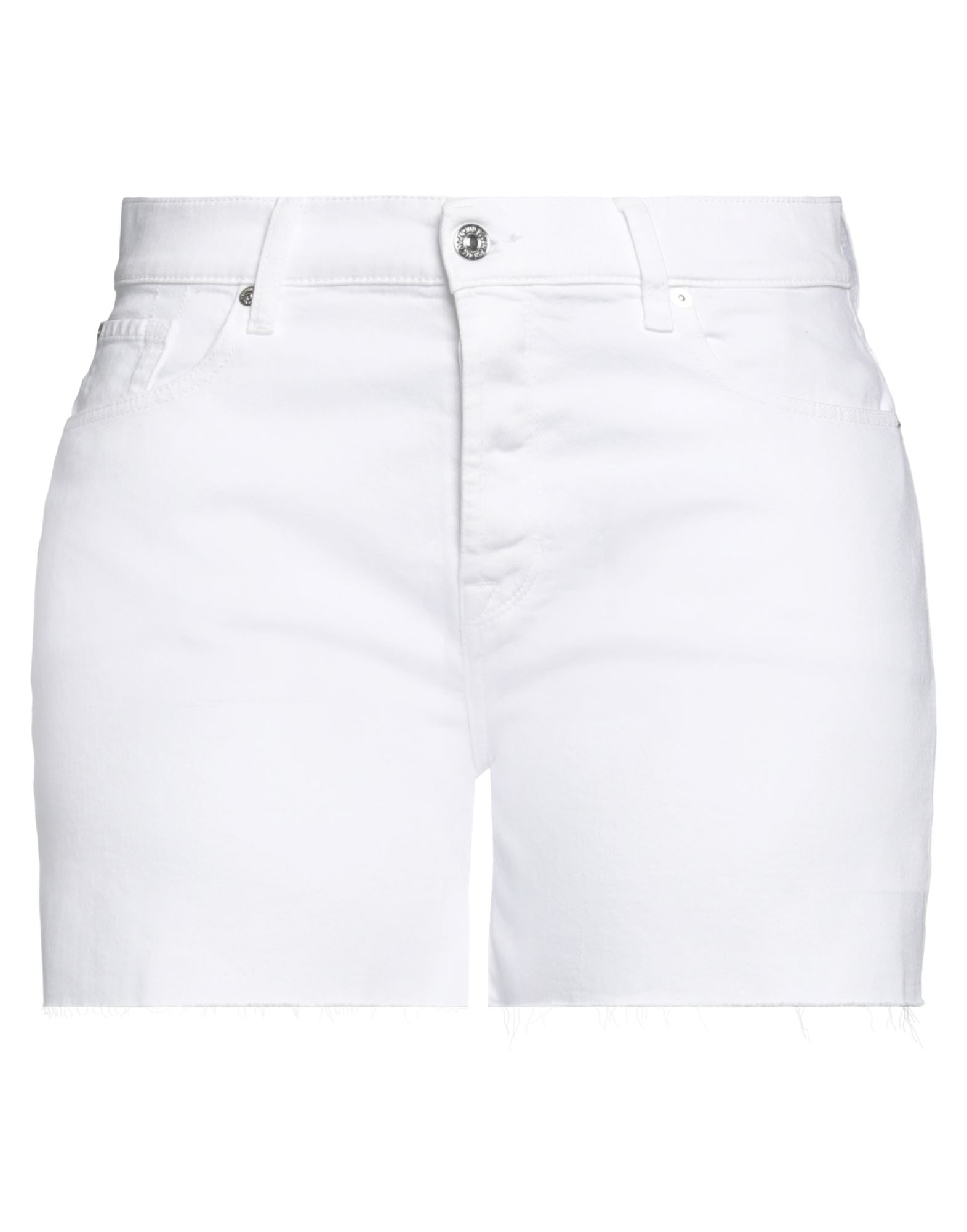 7 FOR ALL MANKIND Jeansshorts Damen Weiß von 7 FOR ALL MANKIND