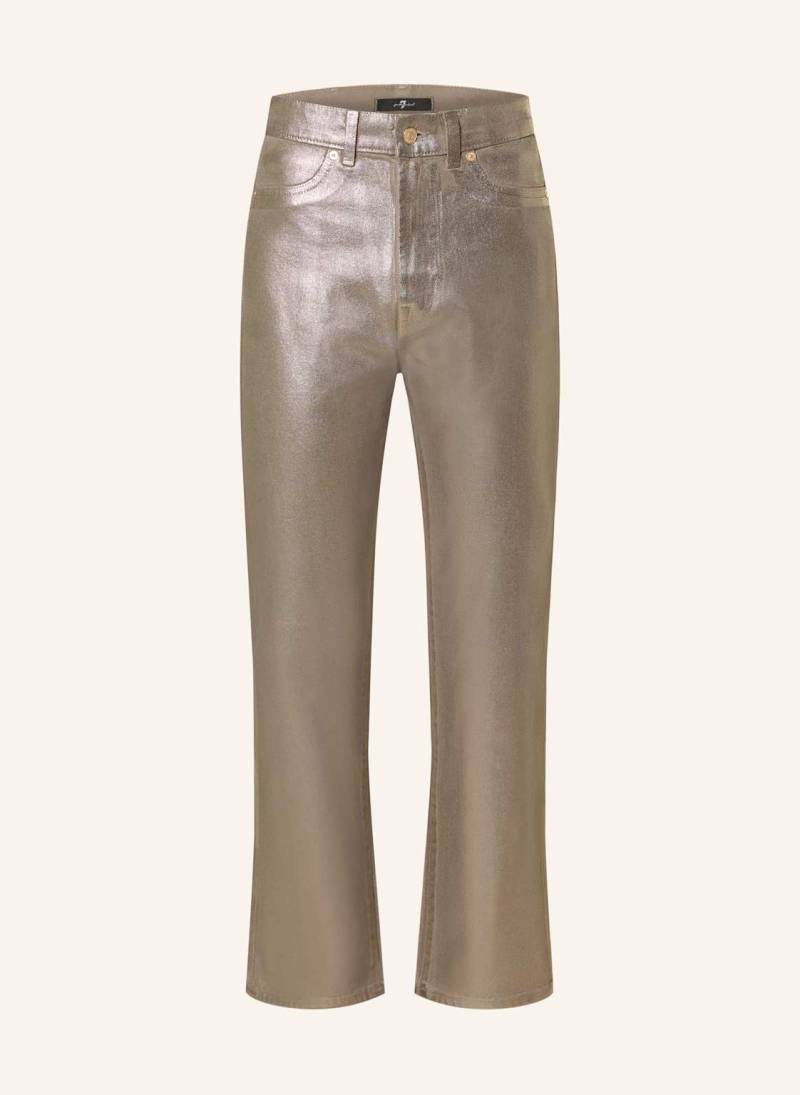 7 For All Mankind Coated Jeans Logan Stovepipe Coated Champagne beige von 7 For All Mankind