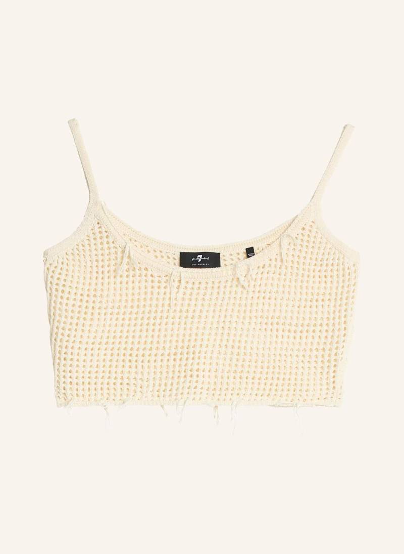7 For All Mankind Cropped Tank Top weiss von 7 For All Mankind