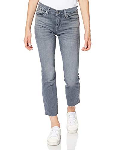 7 For All Mankind Damen Ankle Boot Slim Illusion Genuine With Raw Cut Jeans, Grey, 26W 30L EU von 7 For All Mankind