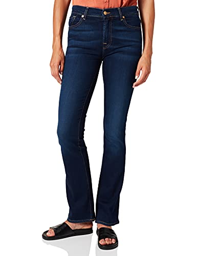 7 For All Mankind Damen Bootcut Rinsed Blue Jeans, Dark Blue, 24W 30L EU von 7 For All Mankind