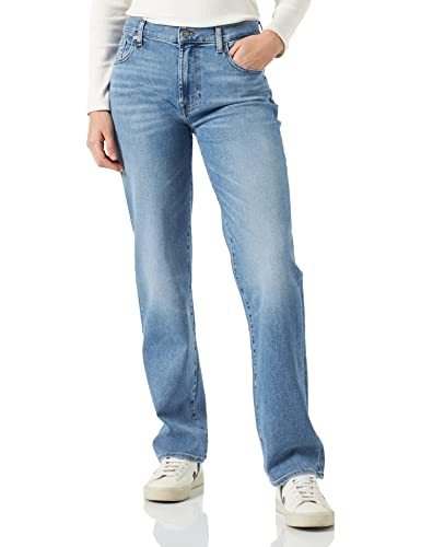 7 For All Mankind Damen Ellie Straight Luxe Vintage Jeans, Light Blue, 28 EU von 7 For All Mankind