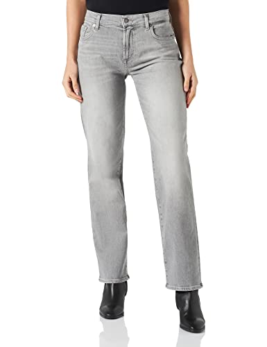 7 For All Mankind Damen Ellie Straight Luxe Vintage Moonlit Jeans, Grau, 27 EU von 7 For All Mankind