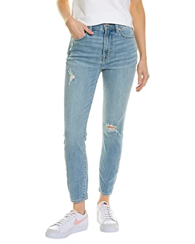 7 For All Mankind Damen Gwenevere Farrah hoher Taille Jeans, Blau, 23 von 7 For All Mankind