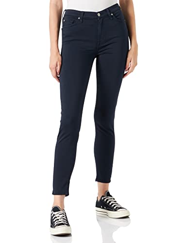 7 For All Mankind Damen HW Skinny Crop Jeans, Blau (Dark Blue LM), 24W / 27L von 7 For All Mankind