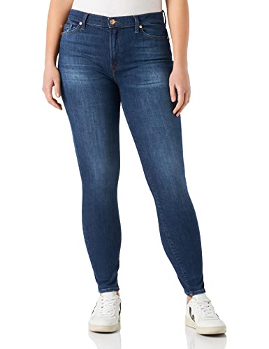 7 For All Mankind Damen Hw Skinny Slim Illusion Jeans, Dark Blue, 26 EU von 7 For All Mankind