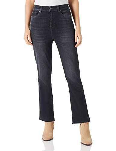 7 For All Mankind Damen Hw Slim Kick Slim Illusion Wicked Jeans, Schwarz, 28 EU von 7 For All Mankind