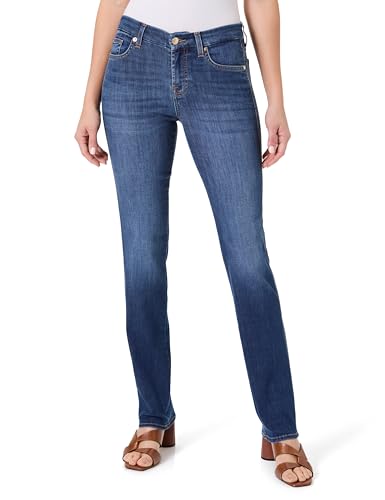 7 For All Mankind Damen Kimmie Straight Bair Duchess Jeans, Mid Blue, 30W EU von 7 For All Mankind