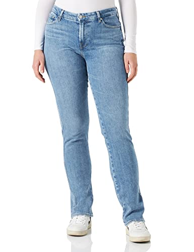 7 For All Mankind Damen Kimmie Straight Slim Illusion Jeans, Light Blue, 26 EU von 7 For All Mankind