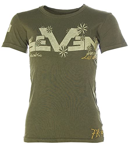 7 For All Mankind Damen Kurzarm Shirt T-Shirt Rundhals Print (S-M, Grün) von 7 For All Mankind