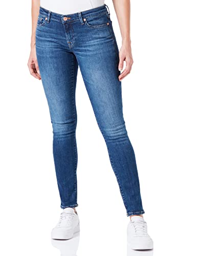 7 For All Mankind Damen Pyper Slim Illusion Jeans, Dark Blue, 29W / 29L EU von 7 For All Mankind