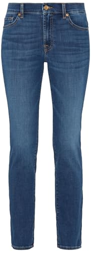 7 For All Mankind Damen Roxanne Bair Duchess Jeans, Mid Blue, 28W EU von 7 For All Mankind