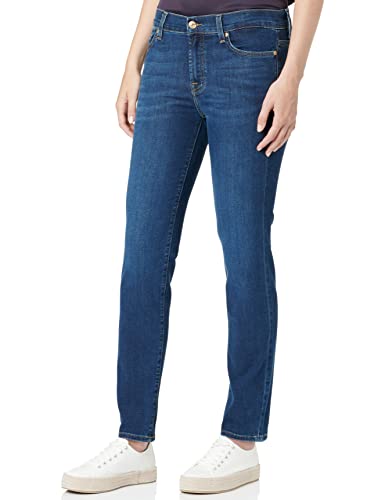 7 For All Mankind Damen Roxanne Bair Eco Jeans, Dark Blue, 24W von 7 For All Mankind