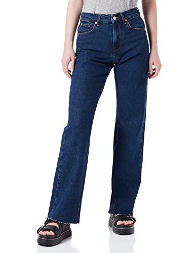 7 For All Mankind Damen Tess Trouser With Raw Cut Jeans, Dark Blue, 27W / 27L EU von 7 For All Mankind