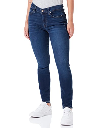 7 For All Mankind Damen The Ankle Skinny Bair Eco Jeans, Dark Blue, 29W / 29L EU von 7 For All Mankind