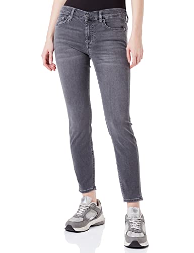 7 For All Mankind Damen The Ankle Skinny Bair Eco Jeans, Grau, 28W / 28L EU von 7 For All Mankind