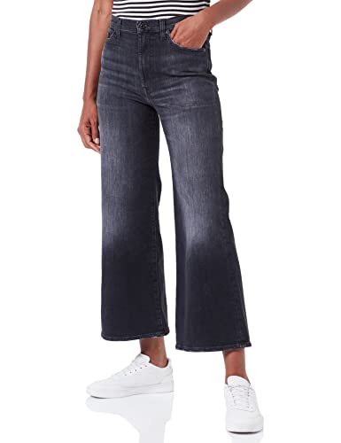 7 For All Mankind Damen The Cropped Jo Slim Illusion Jeans, Schwarz, 27W / 27L EU von 7 For All Mankind