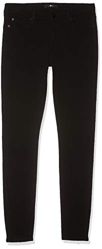 7 For All Mankind Damen The Skinny Jeans, Schwarz (Black NJ), 28W / 30L von 7 For All Mankind