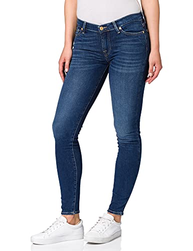 7 For All Mankind Damen The Skinny Mid Blue Jeans, Mid Blue, 27W 30L EU von 7 For All Mankind