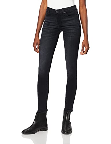 7 For All Mankind Damen The Skinny Slim Illusion Upbeat Jeans, Black, 24W 30L EU von 7 For All Mankind