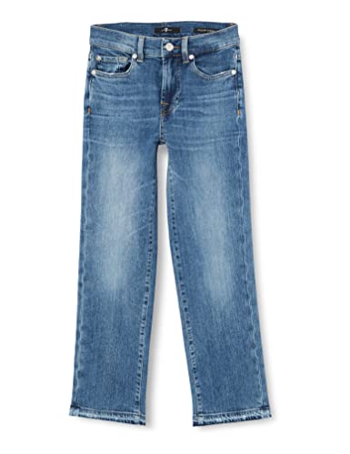7 For All Mankind Damen The Straight Crop Slim Illusion With Let Down Hem Jeans, Light Blue, 25W / 25L EU von 7 For All Mankind
