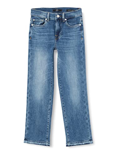 7 For All Mankind Damen The Straight Crop Slim Illusion With Let Down Hem Jeans, Light Blue, 32W / 32L EU von 7 For All Mankind